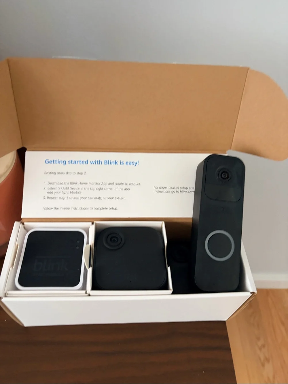 Blink Wireless Video Doorbell and Indoor Camera Kit - Black